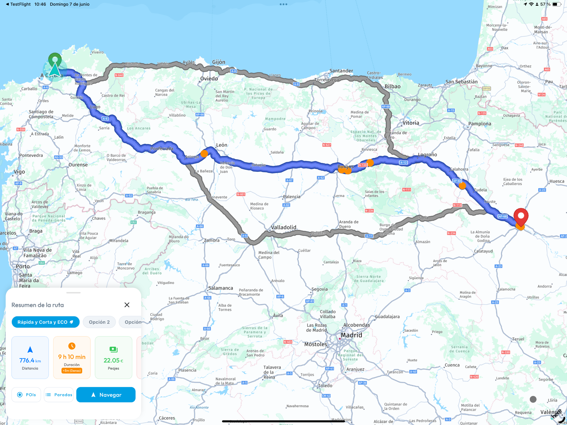 Cálculo de ruta